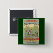 ヴィンテージ製品ラベルアート、ウェルズApple Pills 缶バッジ (正面&裏面)