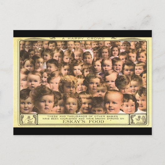 ヴィンテージ製品ラベルアート、エスケイのベビー食品 ポストカード (正面)