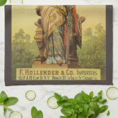 ヴィンテージ製品ラベルアート、トロピックビアグラディエーター キッチンタオル (折り畳み)