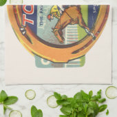 ヴィンテージ製品ラベルアート、トートスポーツズトニック キッチンタオル (折り畳み)