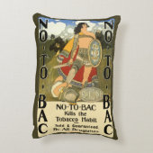 ヴィンテージ製品ラベルアート、バックナンバー、やめ喫煙 アクセントクッション (裏面(縦))