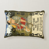 ヴィンテージ製品ラベルアート、バックナンバー、やめ喫煙 アクセントクッション (裏面)