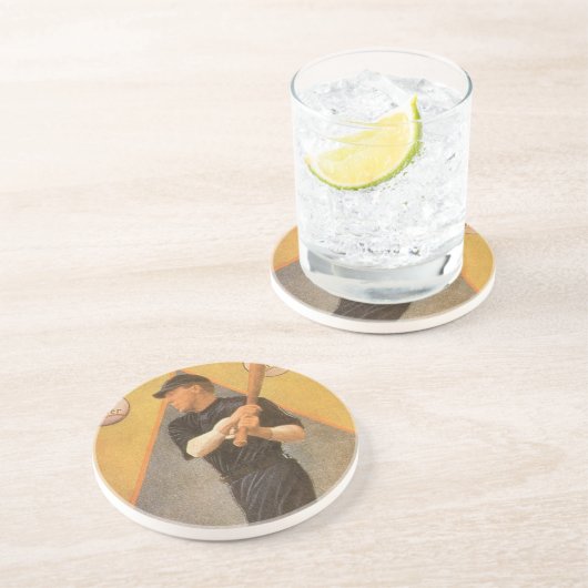 ヴィンテージ製品ラベルアート、ボストンガーター靴下 コースター (側面)