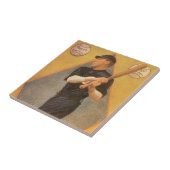 ヴィンテージ製品ラベルアート、ボストンガーター靴下 タイル (側面)