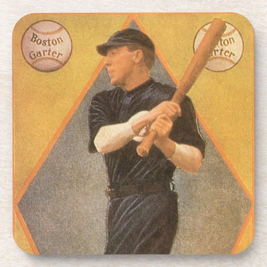 ヴィンテージ製品ラベルアート、ボストン ガーター ソックス コースター (正面)
