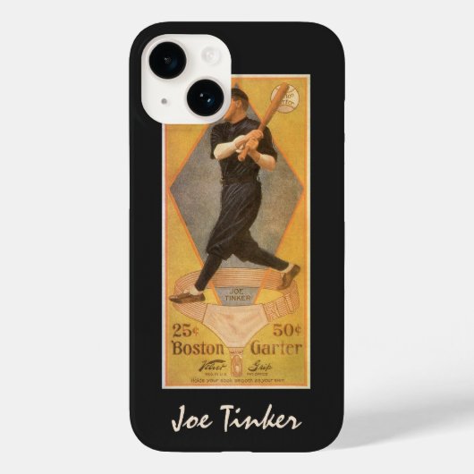 ヴィンテージ製品ラベルアート、ボストン ガーター ソックス Case-Mate iPhoneケース (裏面)
