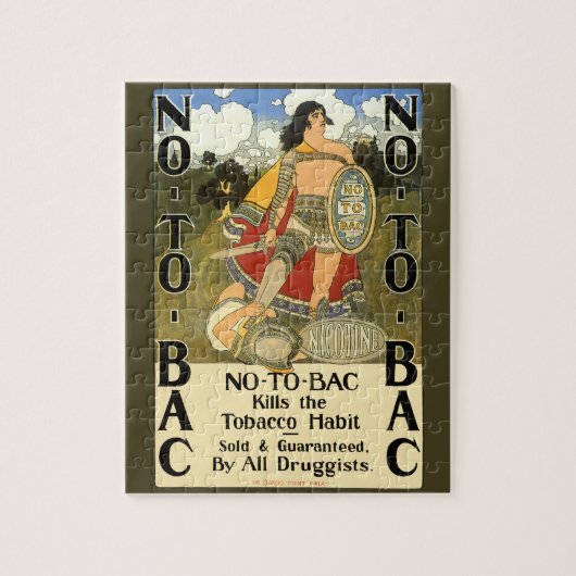 ヴィンテージ製品ラベルアート, No To Bac, 禁煙 ジグソーパズル (縦)