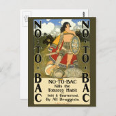 ヴィンテージ製品ラベルアート, No To Bac, 禁煙 ポストカード (正面/裏面)