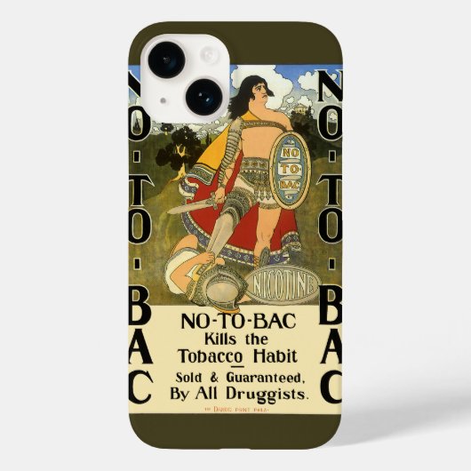 ヴィンテージ製品ラベルアート, No To Bac, 禁煙 Case-Mate iPhoneケース (裏面)