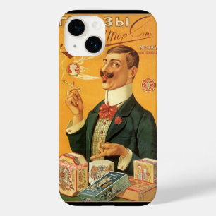 ヴィンテージ製品ラベル、たばこロシアのたばこ Case-Mate iPhone 14ケース