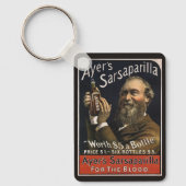 ヴィンテージ製品ラベル、エイヤーズサルサパリラドリンク キーホルダー (正面)