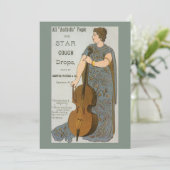 ヴィンテージ製品ラベル、チェロと星せきドロップ (スタンド正面)