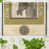 ヴィンテージ製品ラベル、ドワイトの重炭酸ソーダ キッチンタオル (折り畳み)