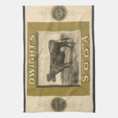 ヴィンテージ製品ラベル、ドワイトの重炭酸ソーダ キッチンタオル (縦)