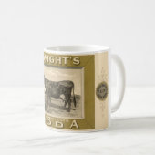 ヴィンテージ製品ラベル、ドワイト重炭酸ソーダ コーヒーマグカップ (正面右)