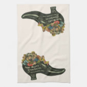 ヴィンテージ製品ラベル、フランクミラーのシューポーランド キッチンタオル (縦)