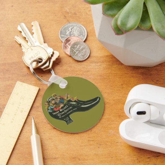 ヴィンテージ製品ラベル、フランクミラーのシューポーランド キーホルダー (デスク)