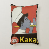 ヴィンテージ製品ラベル、ホットチョコロシアのコレートカカオ アクセントクッション (正面(垂直))