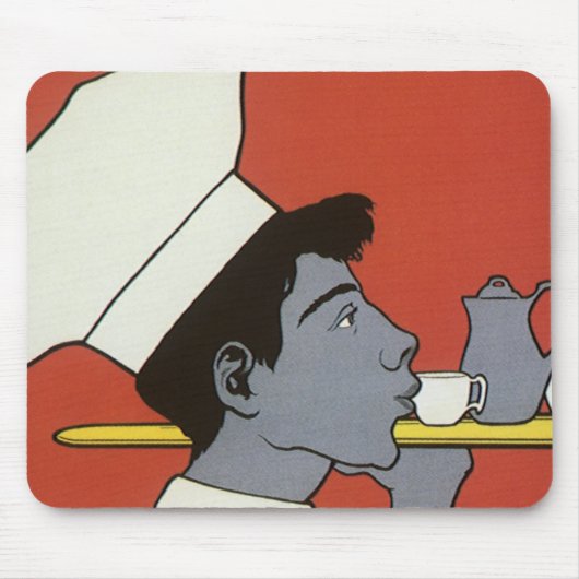 ヴィンテージ製品ラベル、ホットチョコロシアのコレートカカオ マウスパッド (正面)