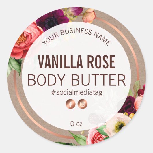 ヴィンテージ製品ラベル ラウンドシール (正面)