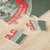 ヴィンテージ製品ラベル、松山鉱水 ジグソーパズル (側面)