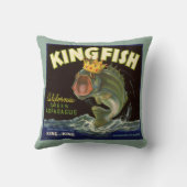 ヴィンテージ製品缶ラベル芸術，キングフィッシュアスパラガス クッション (裏面)