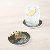 ヴィンテージ製品缶ラベル芸術，キングフィッシュアスパラガス コースター (側面)