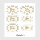 ヴィンテージ製品jar 6 pcラベルステッカー シール (シート)