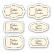 ヴィンテージ製品jar 6 pcラベルステッカー シール (正面)