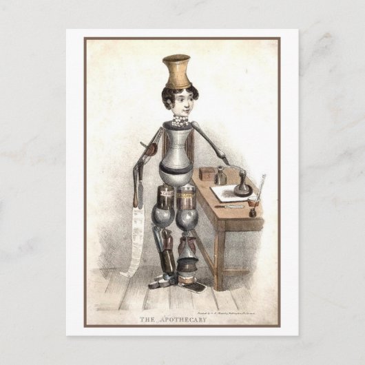ヴィンテージ製薬ボトル ポストカード (正面)