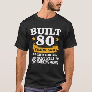 ヴィンテージ製造80年前すべての部品オリジナル80th tシャツ