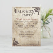ヴィンテージ褐色変態スカル成人ハローウィンパーティ 招待状 (スタンド正面)