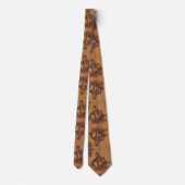 ヴィンテージ西の国のカウボーイの工具付き革 ネクタイ (裏面)