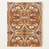 ヴィンテージ西の国のカウボーイレザーパターン プランナー手帳 (裏面)