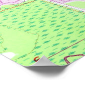 ヴィンテージ西オーランド・フロリダの地図（1956年） ポスター (角)