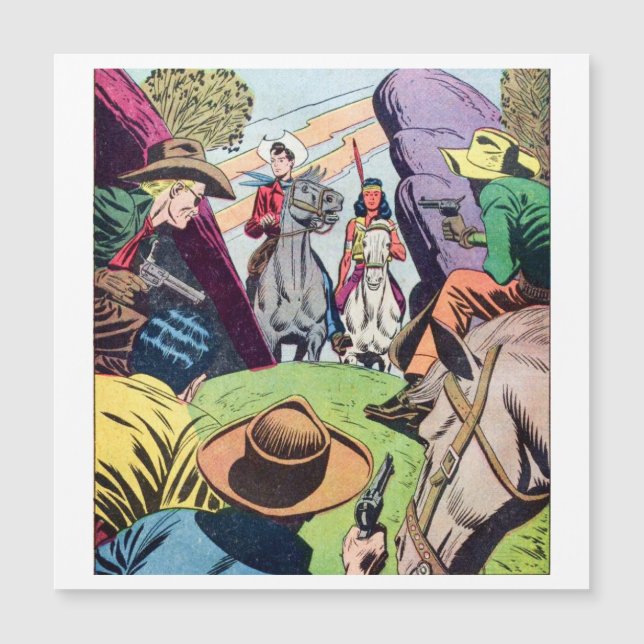 ヴィンテージ西カウボーイエラ漫画ブックシーン (正面)