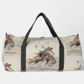 ヴィンテージ西カウボーイオンバッキングホース ダッフルバッグ (正面)