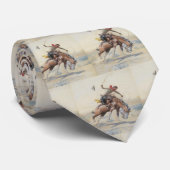 ヴィンテージ西カウボーイオンバッキングホース ネクタイ (ロール)