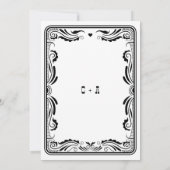 ヴィンテージ西カウボーイカントリーカップルシャワー 招待状 (裏面)