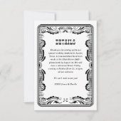 ヴィンテージ西カウボーイカントリー結婚式詳細 出欠カード (正面)