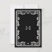 ヴィンテージ西カウボーイカントリー結婚式詳細 出欠カード (裏面)