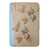 ヴィンテージ西カウボーイキッズオンホースバスマット バスマット (正面縦)