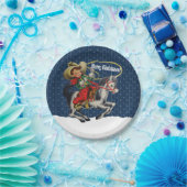 ヴィンテージ西カウボーイキッドホースロープクリスマス ペーパープレート (パーティー)