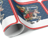 ヴィンテージ西カウボーイキッドホースロープクリスマス ラッピングペーパー (ロールコーナー)