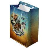 ヴィンテージ西カウボーイキッド馬にロープ ミディアムペーパーバッグ (正面アングル)