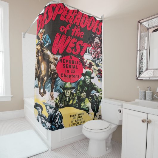 ヴィンテージ西カウボーイズ西の絶望 シャワーカーテン (インサイチュ)
