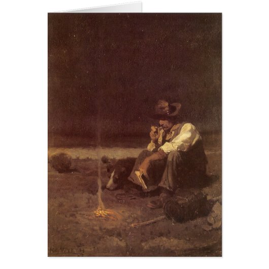 ヴィンテージ西カウボーイズ、プレインズハーダーby NC Wyeth (正面)