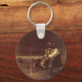 ヴィンテージ西カウボーイズ、プレインズハーダーby NC Wyeth キーホルダー (正面)