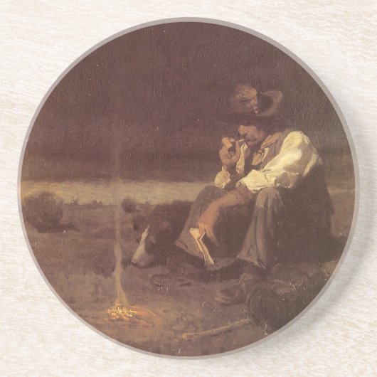 ヴィンテージ西カウボーイズ、プレインズハーダーby NC Wyeth コースター (正面)