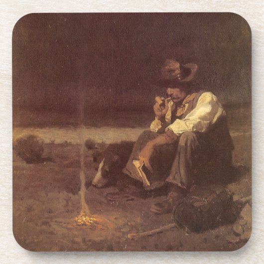 ヴィンテージ西カウボーイズ、プレインズハーダーby NC Wyeth コースター (正面)